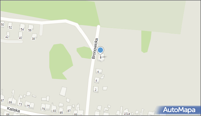 Gubin, Bronowicka, 8, mapa Gubin