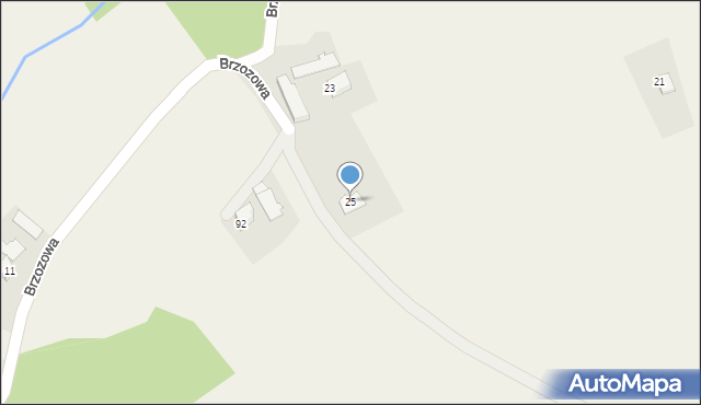 Hażlach, Brzozowa, 25, mapa Hażlach