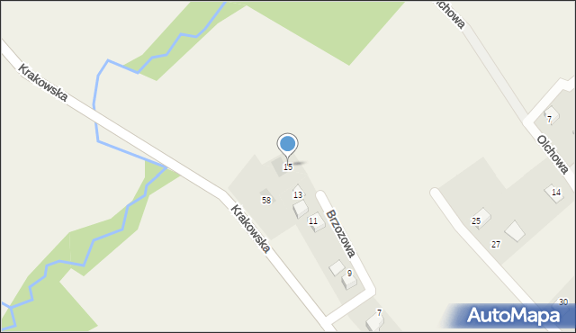 Hecznarowice, Brzozowa, 15, mapa Hecznarowice