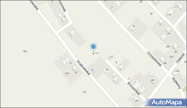 Hecznarowice, Brzozowa, 5, mapa Hecznarowice