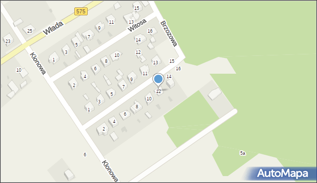 Iłów, Brzozowa, 12, mapa Iłów