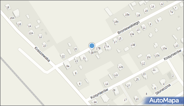 Iłowo-Osada, Broniewskiego, 19, mapa Iłowo-Osada