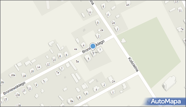 Iłowo-Osada, Broniewskiego, 3, mapa Iłowo-Osada