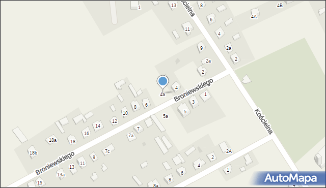 Iłowo-Osada, Broniewskiego, 4a, mapa Iłowo-Osada
