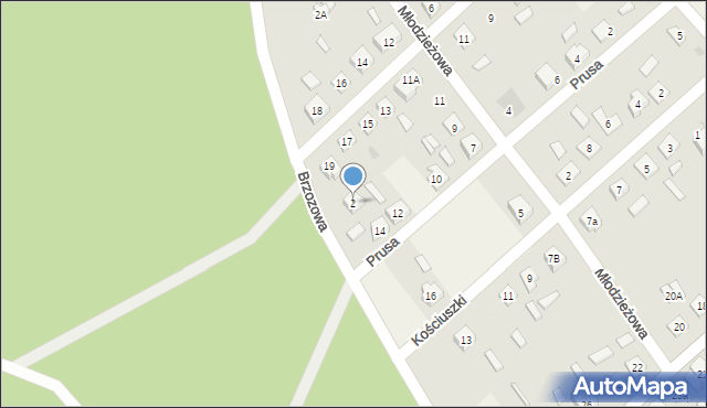 Iłowo-Osada, Brzozowa, 2, mapa Iłowo-Osada