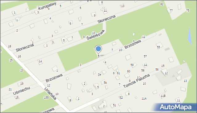 Iły, Brzozowa, 5, mapa Iły
