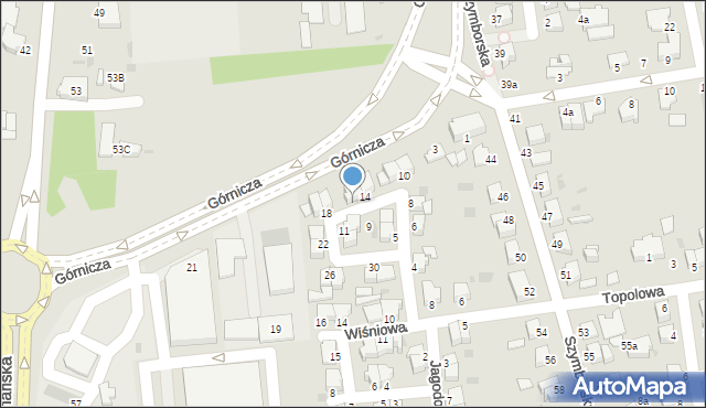 Inowrocław, Brzoskwiniowa, 16, mapa Inowrocławia