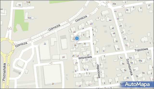 Inowrocław, Brzoskwiniowa, 28, mapa Inowrocławia