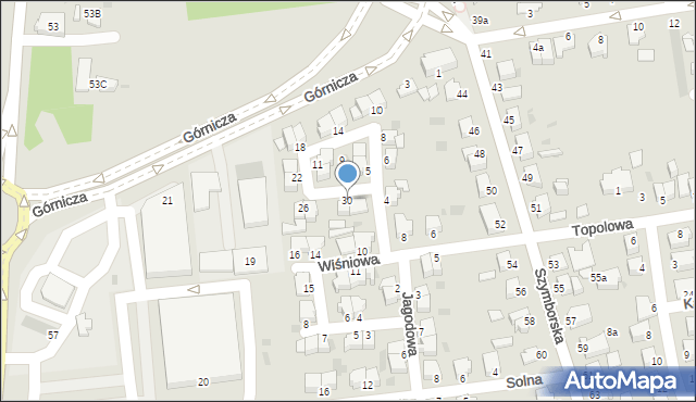 Inowrocław, Brzoskwiniowa, 30, mapa Inowrocławia