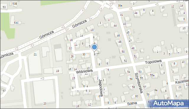 Inowrocław, Brzoskwiniowa, 4, mapa Inowrocławia