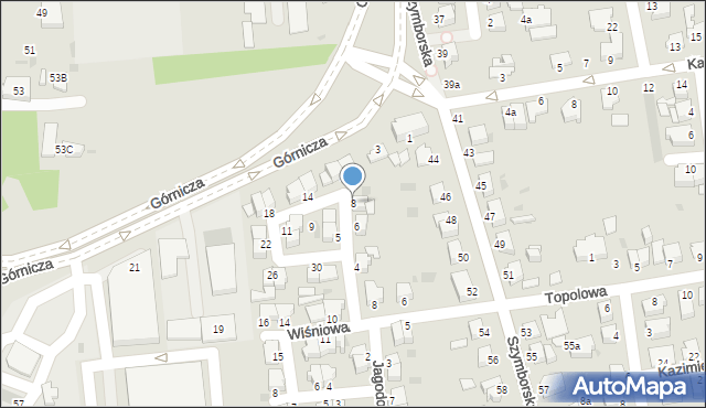 Inowrocław, Brzoskwiniowa, 8, mapa Inowrocławia