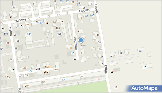 Inowrocław, Brzozowa, 7, mapa Inowrocławia