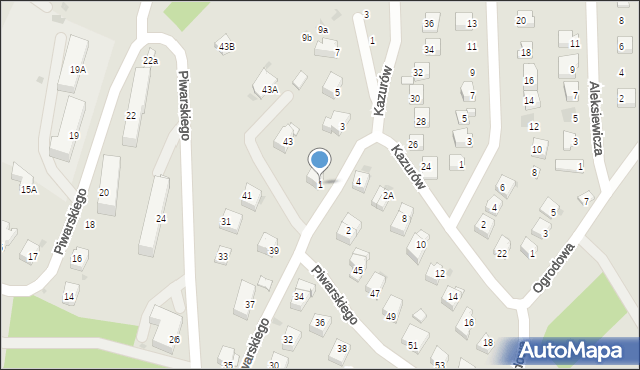 Iwonicz-Zdrój, Braci Kazurów Józefa i Władysława, 1, mapa Iwonicz-Zdrój