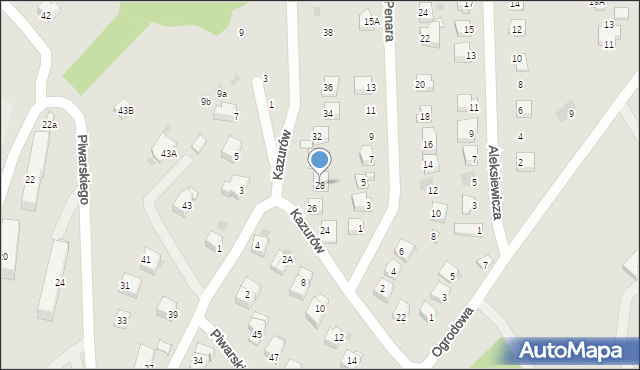 Iwonicz-Zdrój, Braci Kazurów Józefa i Władysława, 28, mapa Iwonicz-Zdrój