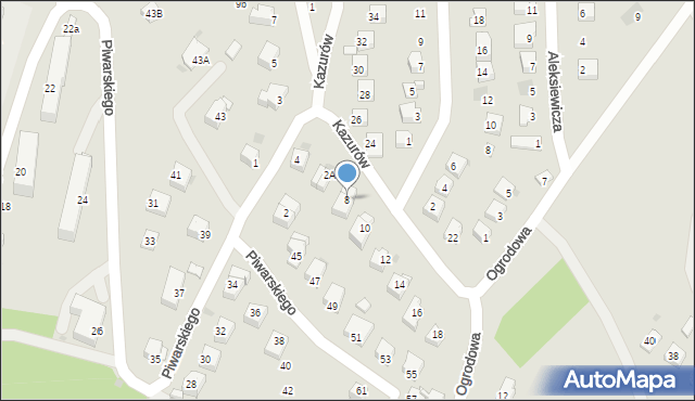 Iwonicz-Zdrój, Braci Kazurów Józefa i Władysława, 8, mapa Iwonicz-Zdrój