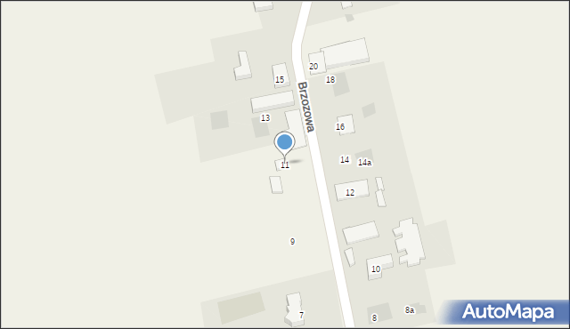 Jacewo, Brzozowa, 11, mapa Jacewo