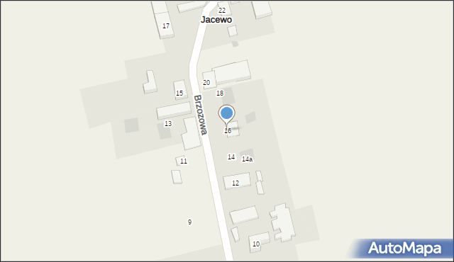 Jacewo, Brzozowa, 16, mapa Jacewo