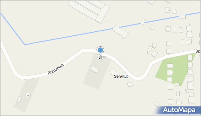 Jacków, Brzozowa, 14, mapa Jacków