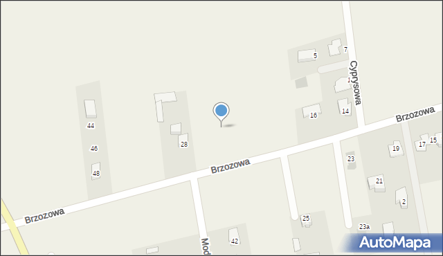 Jakubowice Konińskie, Brzozowa, 24, mapa Jakubowice Konińskie