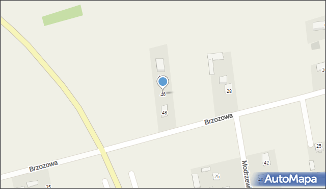 Jakubowice Konińskie, Brzozowa, 46, mapa Jakubowice Konińskie