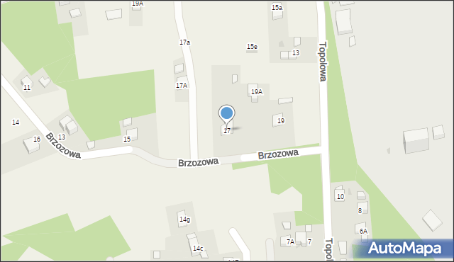 Jankowice, Brzozowa, 17, mapa Jankowice
