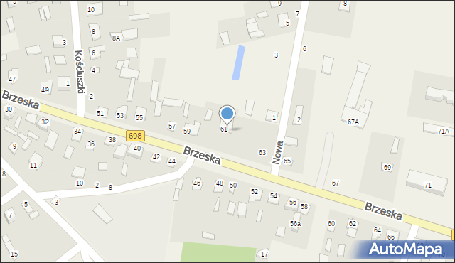 Janów Podlaski, Brzeska, 61/2, mapa Janów Podlaski