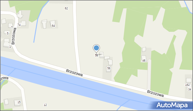 Jaśkowice, Brzozowa, 58, mapa Jaśkowice