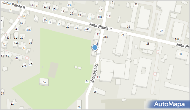 Jasło, Braci Śniadeckich Jana i Jędrzeja, 22, mapa Jasła