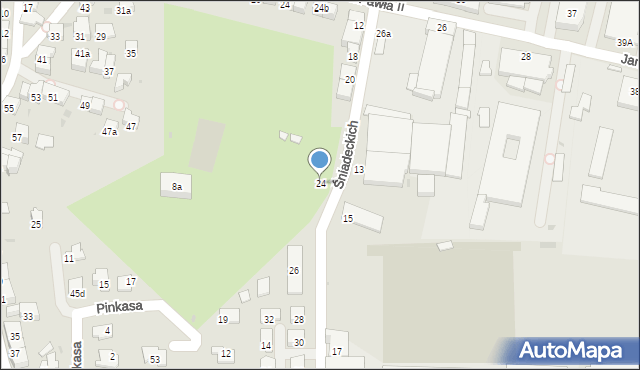 Jasło, Braci Śniadeckich Jana i Jędrzeja, 24, mapa Jasła