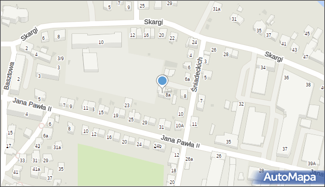 Jasło, Braci Śniadeckich Jana i Jędrzeja, 8b, mapa Jasła