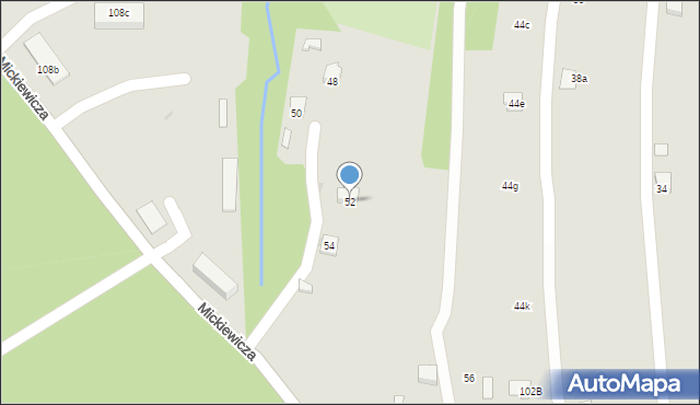 Jasło, Bryły, 52, mapa Jasła