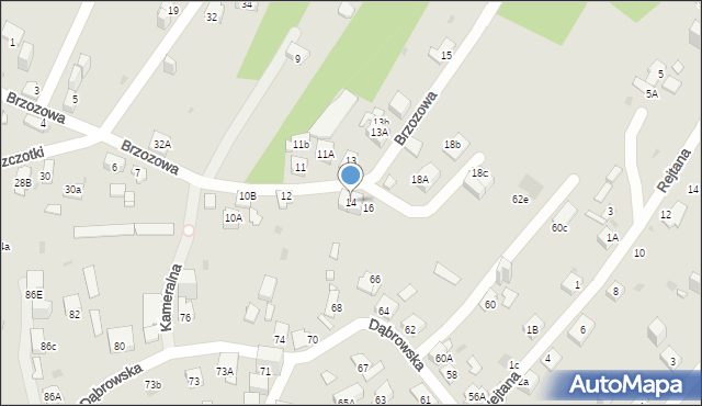 Jaworzno, Brzozowa, 14, mapa Jaworzno