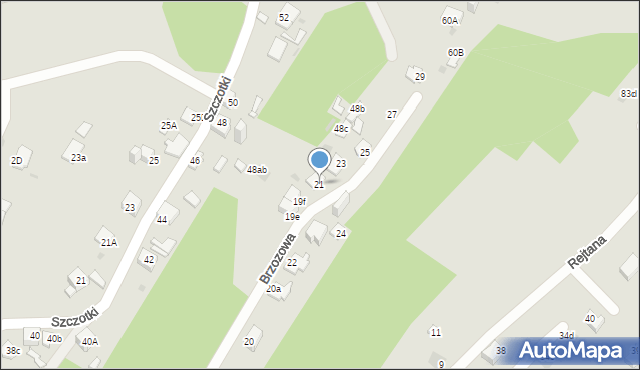 Jaworzno, Brzozowa, 21, mapa Jaworzno