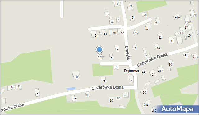 Jaworzno, Bratków, 3A, mapa Jaworzno