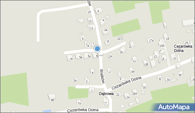 Jaworzno, Bratków, 5c, mapa Jaworzno