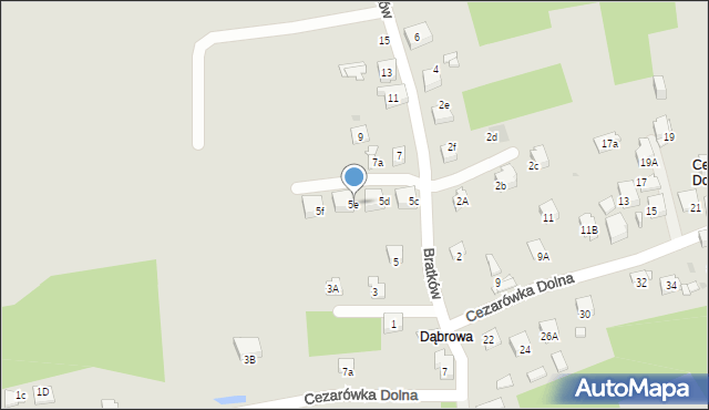 Jaworzno, Bratków, 5e, mapa Jaworzno