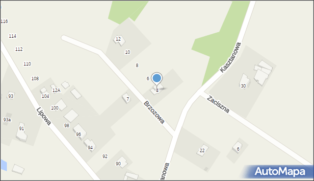 Jedlanka, Brzozowa, 4, mapa Jedlanka