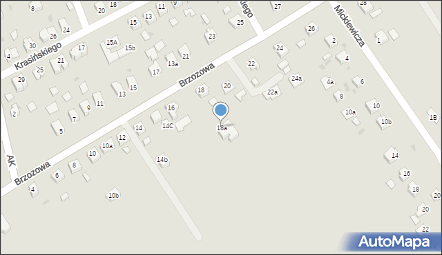Jedlicze, Brzozowa, 18a, mapa Jedlicze