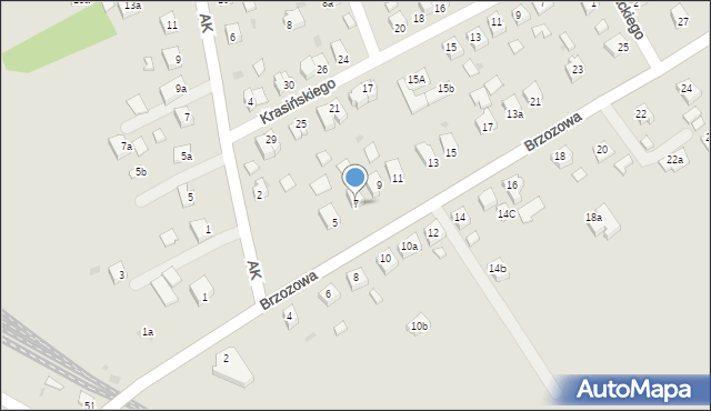 Jedlicze, Brzozowa, 7, mapa Jedlicze
