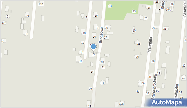 Jedlnia-Letnisko, Brzozowa, 22, mapa Jedlnia-Letnisko