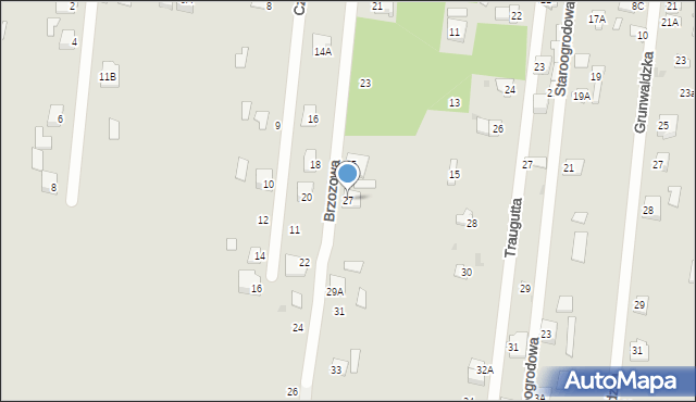 Jedlnia-Letnisko, Brzozowa, 27, mapa Jedlnia-Letnisko