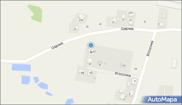 Jejkowice, Brzozowa, 4e, mapa Jejkowice