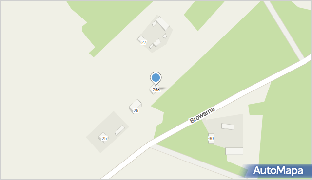 Jeruzal, Browarna, 26a, mapa Jeruzal