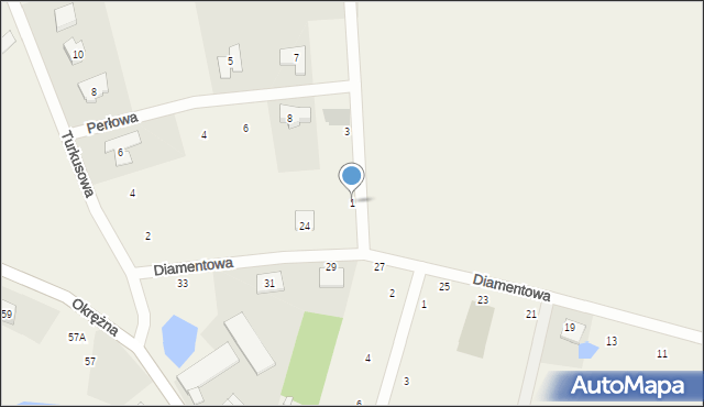 Jerzykowo, Brylantowa, 1, mapa Jerzykowo