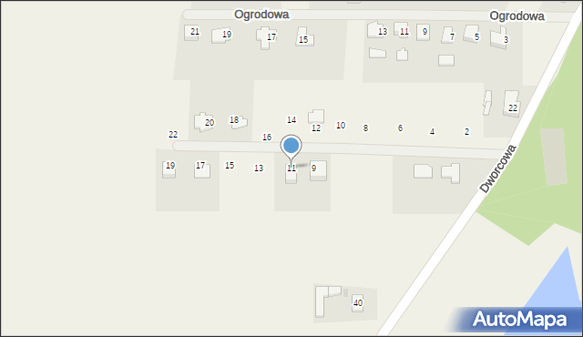 Jeżewo, Brzozowa, 11, mapa Jeżewo