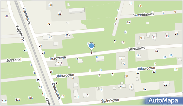 Jeziórko, Brzozowa, 3, mapa Jeziórko