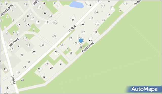 Joachimów-Mogiły, Brzozowa, 23, mapa Joachimów-Mogiły