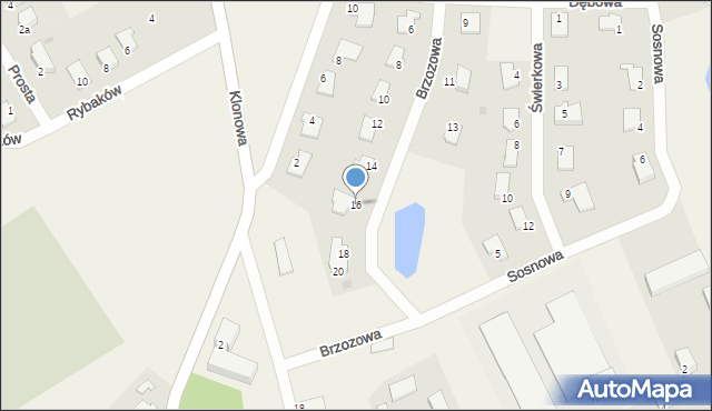 Jonkowo, Brzozowa, 16, mapa Jonkowo