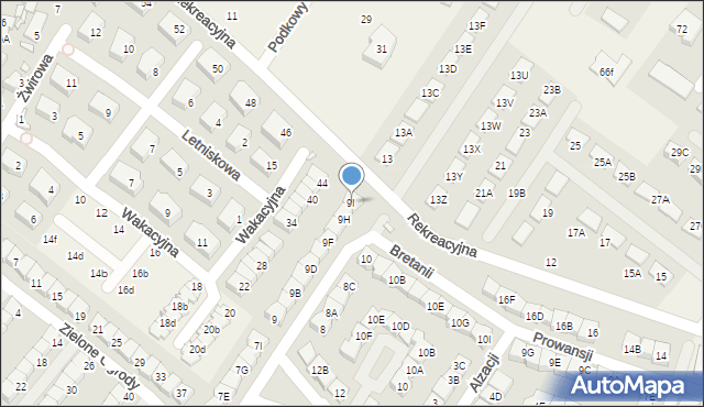 Józefosław, Bretanii, 9I, mapa Józefosław