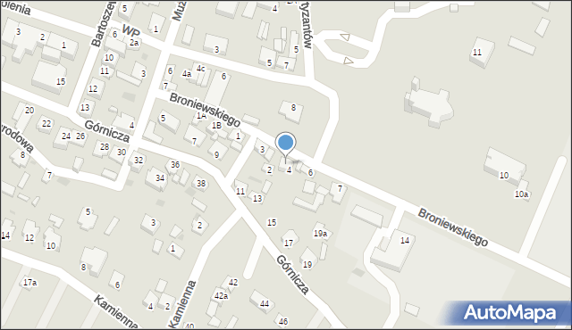 Józefów, Broniewskiego, 5, mapa Józefów